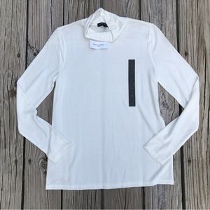 NEW Ladies BANANA REPUBLIC Off White Cream Knit Loose Turtleneck Stretch Top S